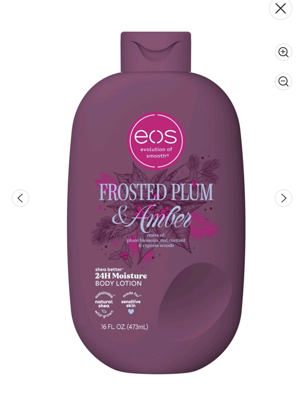 eos Frosted Plum & Amber Body Lotion - Plum Purple